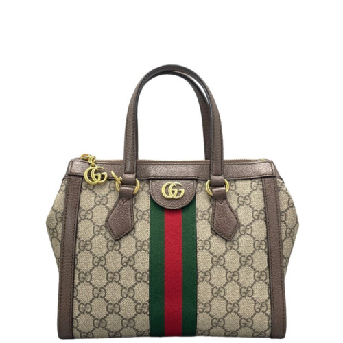 Gucci Tote Bag GG Supreme Monogram Beige Ebony Beige Brown