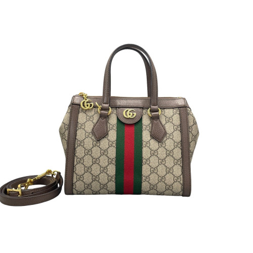 Gucci Tote Bag GG Supreme Monogram Beige Ebony Beige Brown