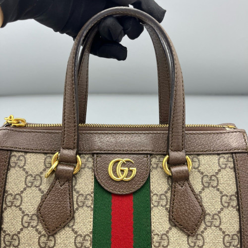 Gucci Tote Bag GG Supreme Monogram Beige Ebony Beige Brown
