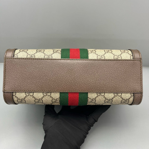 Gucci Tote Bag GG Supreme Monogram Beige Ebony Beige Brown