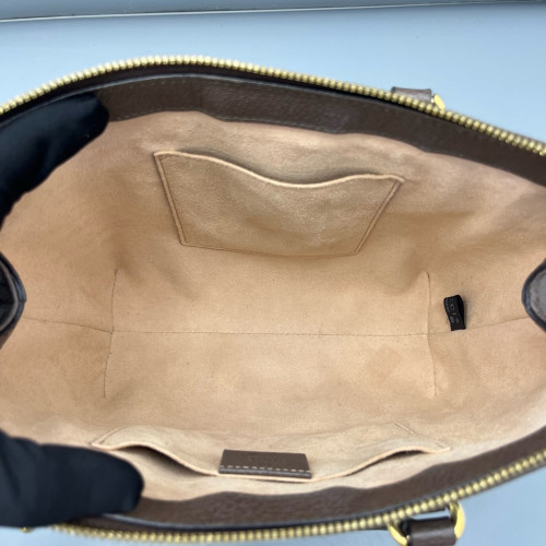 Gucci Tote Bag GG Supreme Monogram Beige Ebony Beige Brown