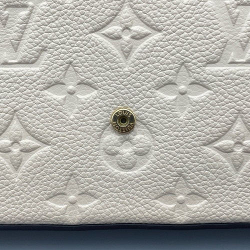 Louis Vuitton Pochette Felicie Chain Wallet Monogram Empreinte White
