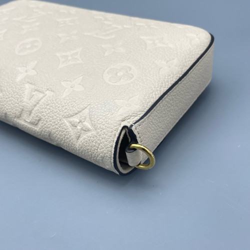 Louis Vuitton Pochette Felicie Chain Wallet Monogram Empreinte White