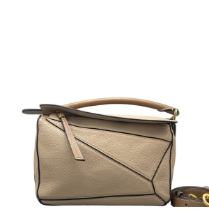 Loewe Small Puzzle Grained Calfskin Beige Sahara