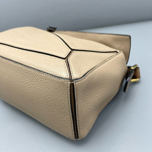 Loewe Small Puzzle Grained Calfskin Beige Sahara