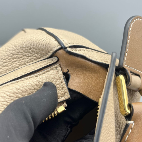 Loewe Small Puzzle Grained Calfskin Beige Sahara