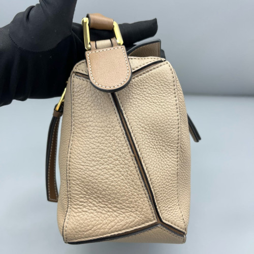 Loewe Small Puzzle Grained Calfskin Beige Sahara