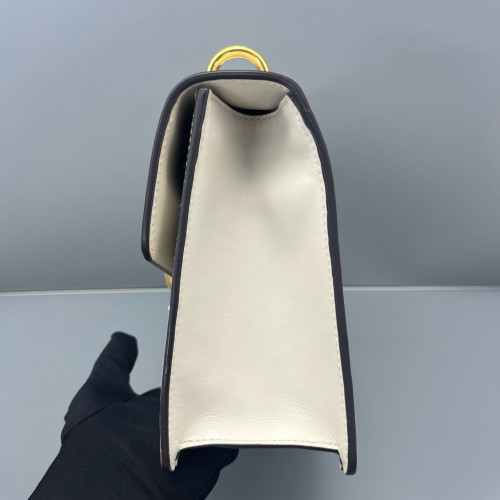 Gucci Small Sylvie Shoulder Bag Calfskin White
