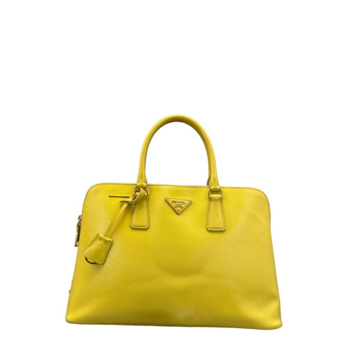 Prada Large Lux Promenade Tote Saffiano Calfskin Yellow Prada Large Lux Promenade Tote Saffiano Calfskin Yellow