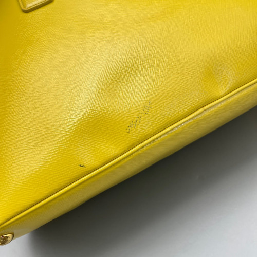 Prada Large Lux Promenade Tote Saffiano Calfskin Yellow Prada Large Lux Promenade Tote Saffiano Calfskin Yellow