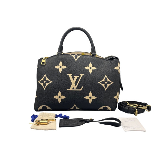 Louis Vuitton Petit Palais Monogram Empreinte Giant Black White