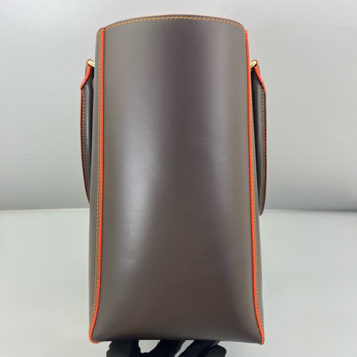 Loewe Tote Bag Calfskin Dark Taupe Red Orange
