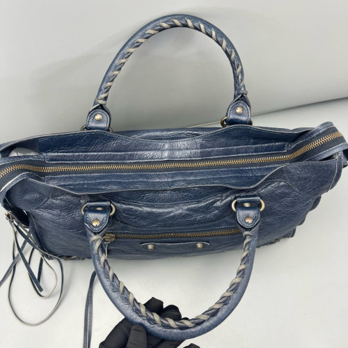 Balenciaga Medium City Arena Lambskin Dark Blue