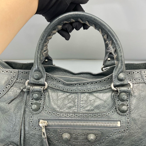 Balenciaga Medium City Arena Lambskin Grey