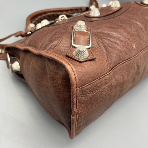 Balenciaga Medium City Arena Lambskin Burgundy Brown Balenciaga Medium City Arena Lambskin Burgundy Brown