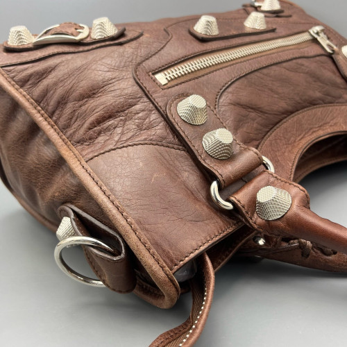 Balenciaga Medium City Arena Lambskin Burgundy Brown Balenciaga Medium City Arena Lambskin Burgundy Brown
