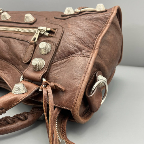 Balenciaga Medium City Arena Lambskin Burgundy Brown Balenciaga Medium City Arena Lambskin Burgundy Brown