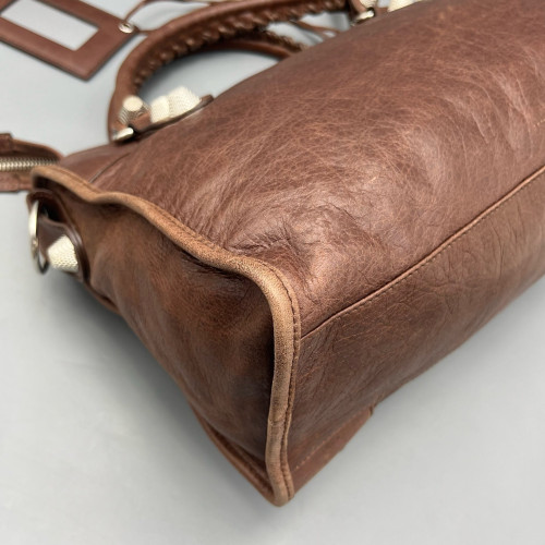 Balenciaga Medium City Arena Lambskin Burgundy Brown Balenciaga Medium City Arena Lambskin Burgundy Brown