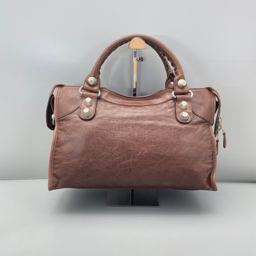 Balenciaga Medium City Arena Lambskin Burgundy Brown Balenciaga Medium City Arena Lambskin Burgundy Brown