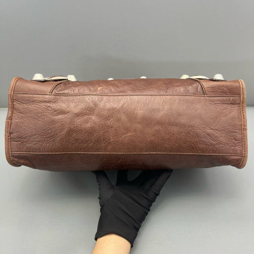 Balenciaga Medium City Arena Lambskin Burgundy Brown Balenciaga Medium City Arena Lambskin Burgundy Brown