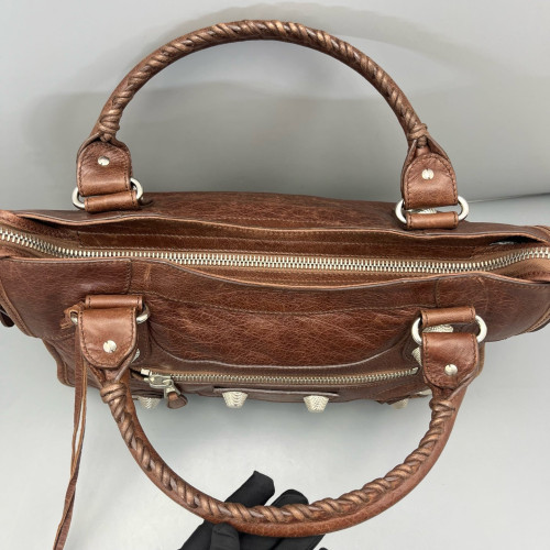 Balenciaga Medium City Arena Lambskin Burgundy Brown Balenciaga Medium City Arena Lambskin Burgundy Brown