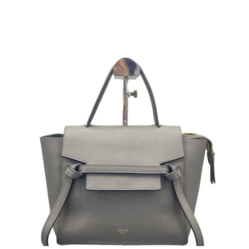 Celine Nano Belt Bag Grained Calfskin Grey