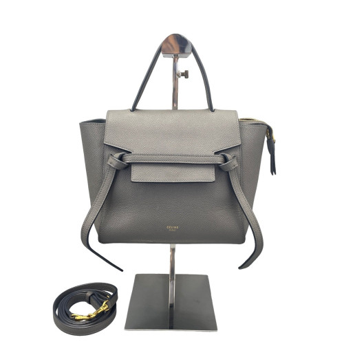 Celine Nano Belt Bag Grained Calfskin Grey