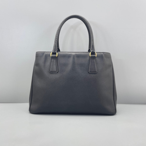 Prada Medium Galleria Double Zip Tote Saffiano Calfskin Black