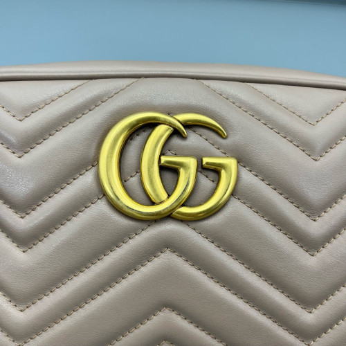 Gucci Small GG Marmont Chain Shoulder Bag Calfskin Pink
