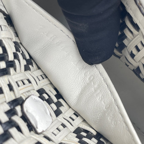 Fendi Wallet On Chain WOC Woven Zucca White Black