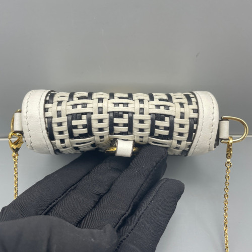 Fendi Wallet On Chain WOC Woven Zucca White Black