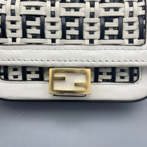 Fendi Wallet On Chain WOC Woven Zucca White Black
