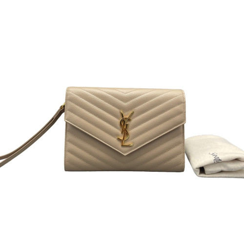 Yves Saint Laurent Clutch Caviar Nude Pink