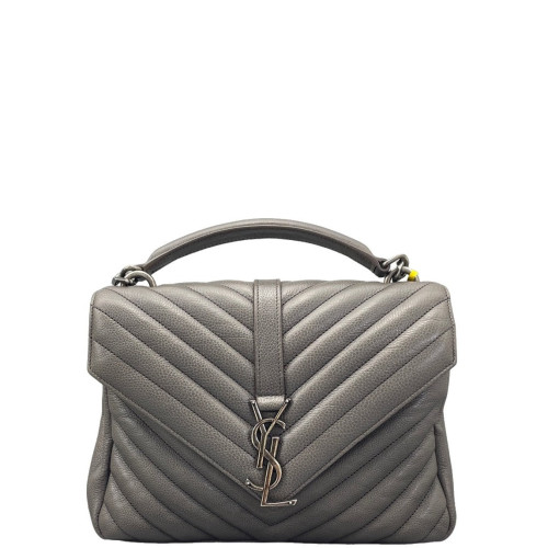 Yves Saint Laurent Medium Envelope Chain Wallet Calfskin Grey Yves Saint Laurent Medium Envelope Chain Wallet Calfskin Grey