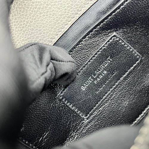 Yves Saint Laurent Medium Envelope Chain Wallet Calfskin Grey Yves Saint Laurent Medium Envelope Chain Wallet Calfskin Grey