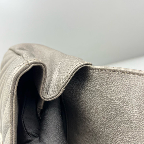 Yves Saint Laurent Medium Envelope Chain Wallet Calfskin Grey Yves Saint Laurent Medium Envelope Chain Wallet Calfskin Grey