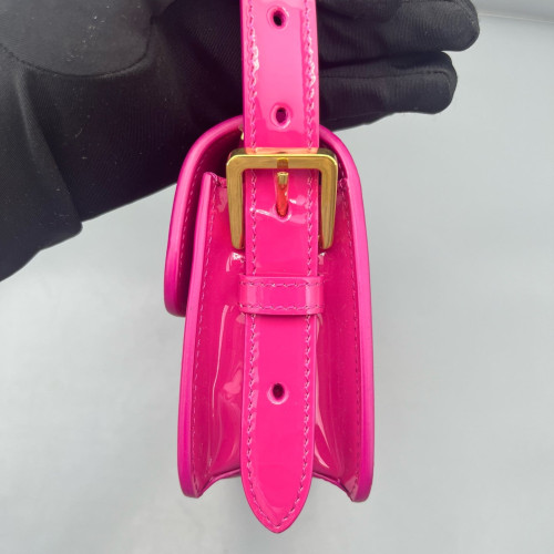 Dior Flap Bag Patent Calfskin Fuchsia