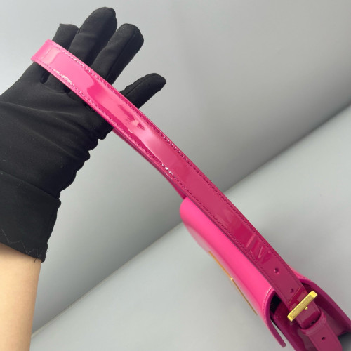 Dior Flap Bag Patent Calfskin Fuchsia