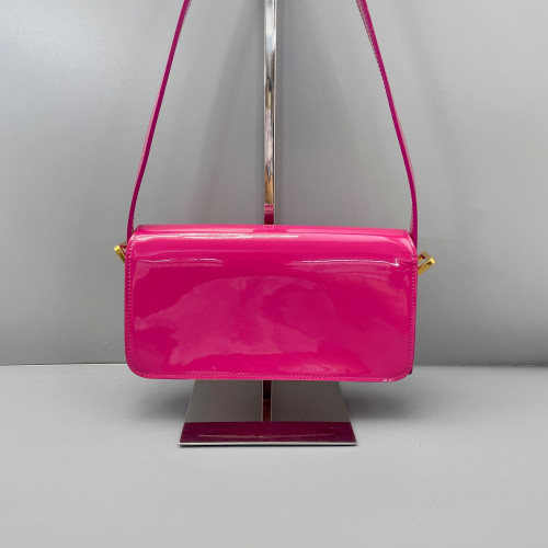 Dior Flap Bag Patent Calfskin Fuchsia