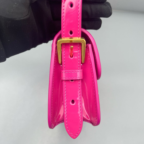 Dior Flap Bag Patent Calfskin Fuchsia