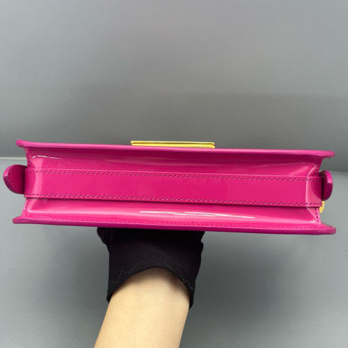 Dior Flap Bag Patent Calfskin Fuchsia