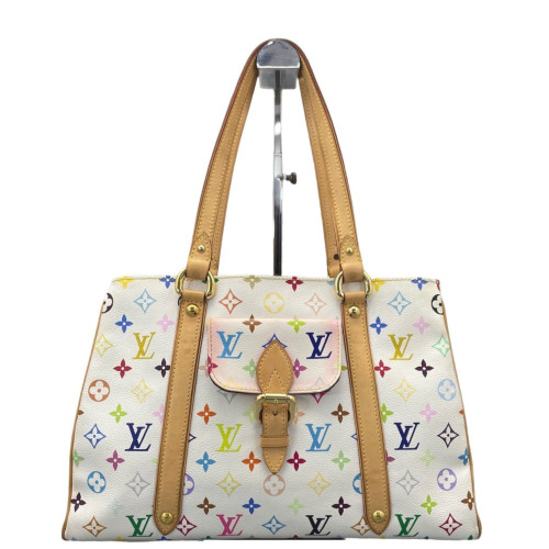 Louis Vuitton Handbag Monogram Multicolor White Blue Green