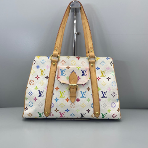 Louis Vuitton Handbag Monogram Multicolor White Blue Green