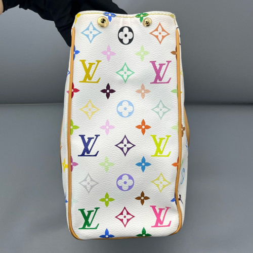 Louis Vuitton Handbag Monogram Multicolor White Blue Green