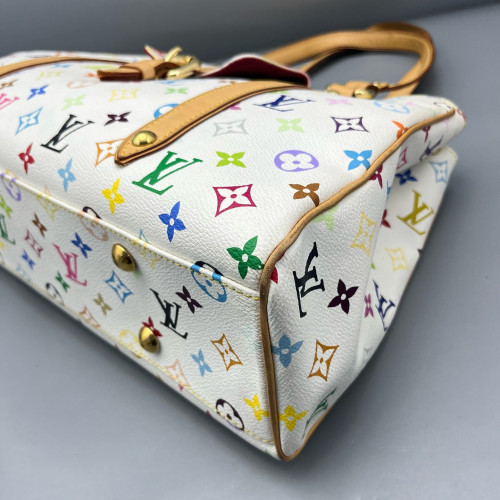 Louis Vuitton Handbag Monogram Multicolor White Blue Green