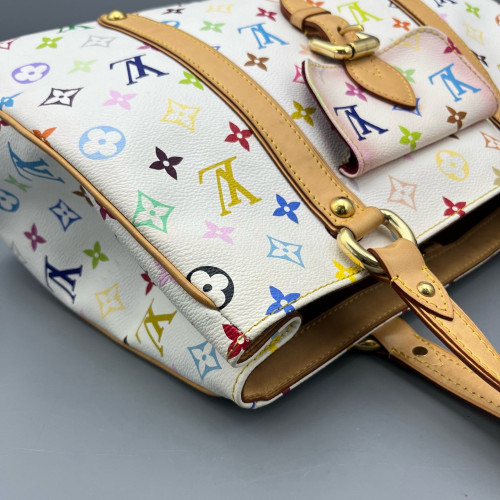 Louis Vuitton Handbag Monogram Multicolor White Blue Green