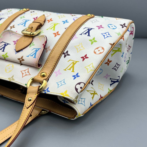 Louis Vuitton Handbag Monogram Multicolor White Blue Green