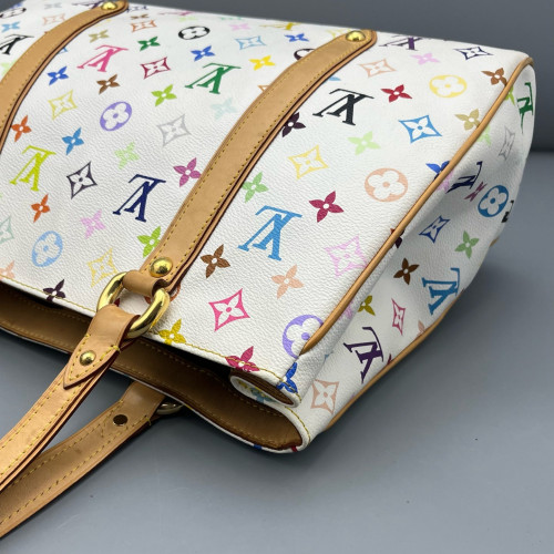 Louis Vuitton Handbag Monogram Multicolor White Blue Green
