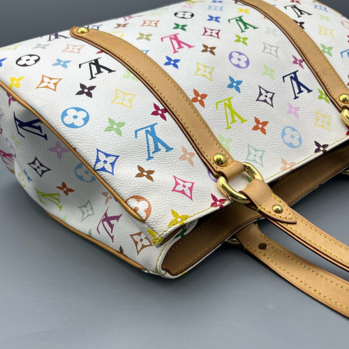 Louis Vuitton Handbag Monogram Multicolor White Blue Green