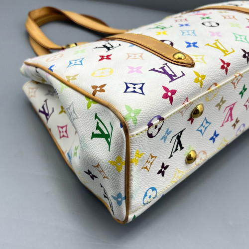 Louis Vuitton Handbag Monogram Multicolor White Blue Green